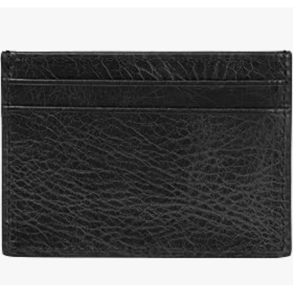 Cardholder Wallet Unisex OS Slim RFID Blocking Black Otto Angelino EUC